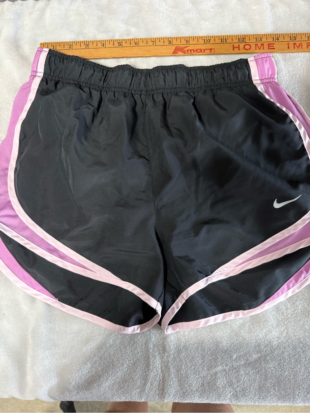 Nike Women's Black Running Shorts with Pink Trim